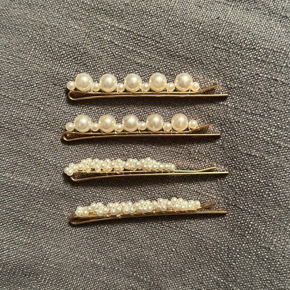 Pearl + Gold Hair Pin Sets - Picture 4 of 4